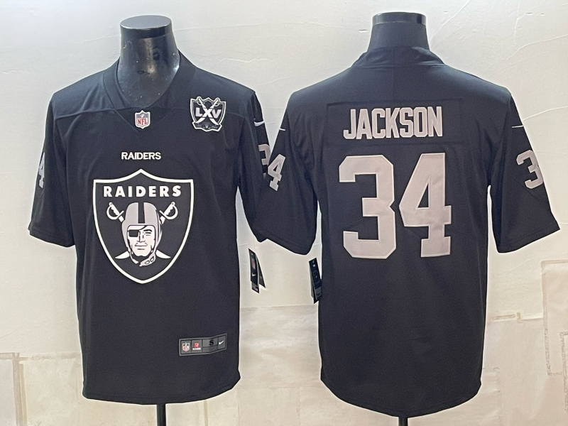 Men 2026 Oakland Raiders #34 Jackson black Nike Limited NFL Jersey 101204